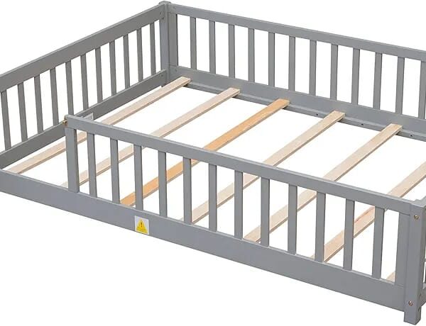 Montessori railing floor bed