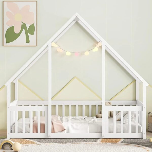 House shape toddler floor bed